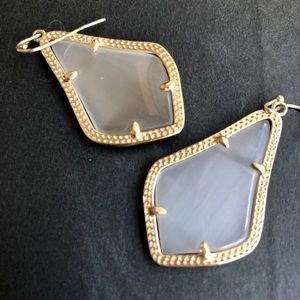 Kendra Scott Alex Earrings | Gold, Slate Cat’s Eye
